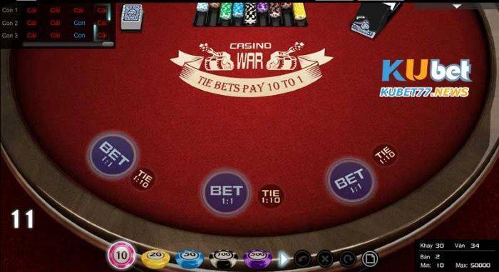 Đôi nét về game 3D Casino War