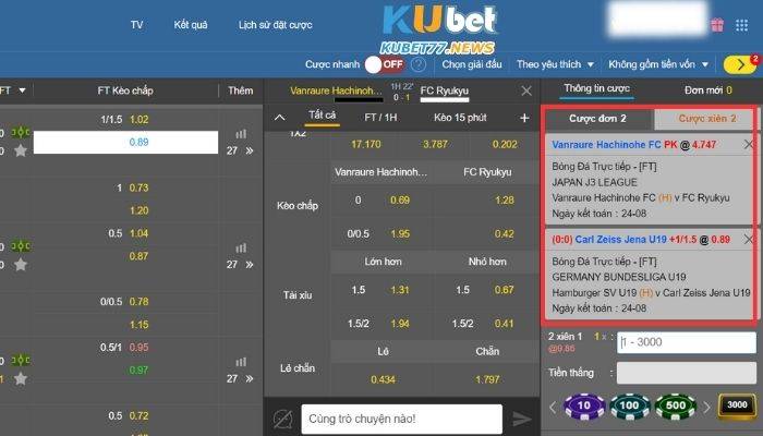 hướng dẫn cược xiên bóng đá kubet với nhiều kiểu cược phổ biến nhất hiện nay
