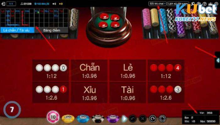 Cách chơi Xóc đĩa 3D Kubet với lối chơi bẻ cầu